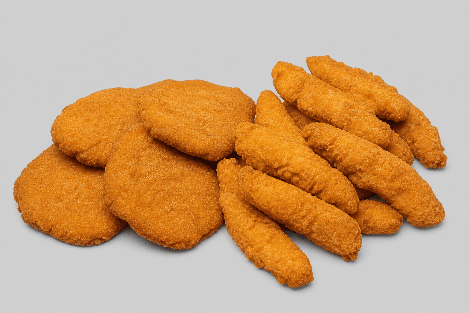 Breaded chicken product formats